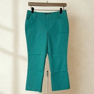 Apt. 9 Women's Curvy Fit Vibrant Teal Pants. In excellent condition, Sz 2